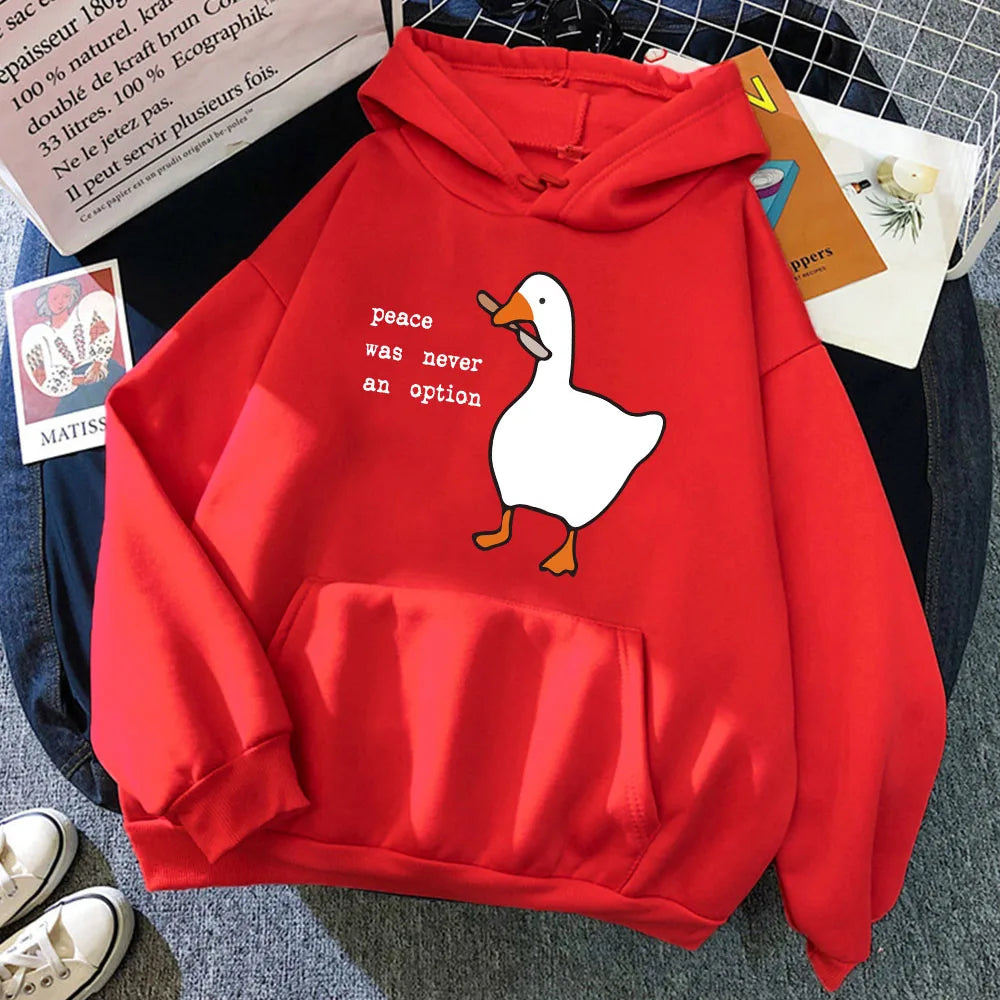 Peace Was Never An Option Goose Hoodie
