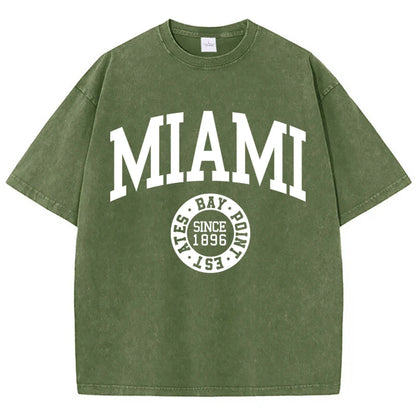 Miami Since 1896 Cotton Washed T-Shirt