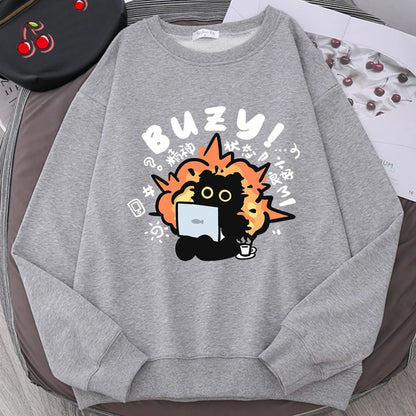 Stable State Fun Buzy Cat Hoodie