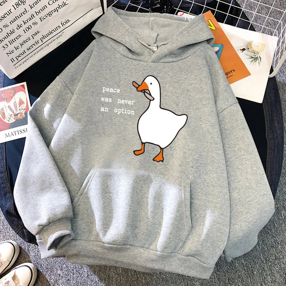 Peace Was Never An Option Goose Hoodie