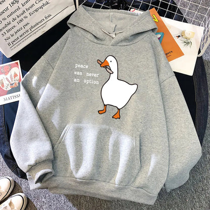 Peace Was Never An Option Goose Hoodie