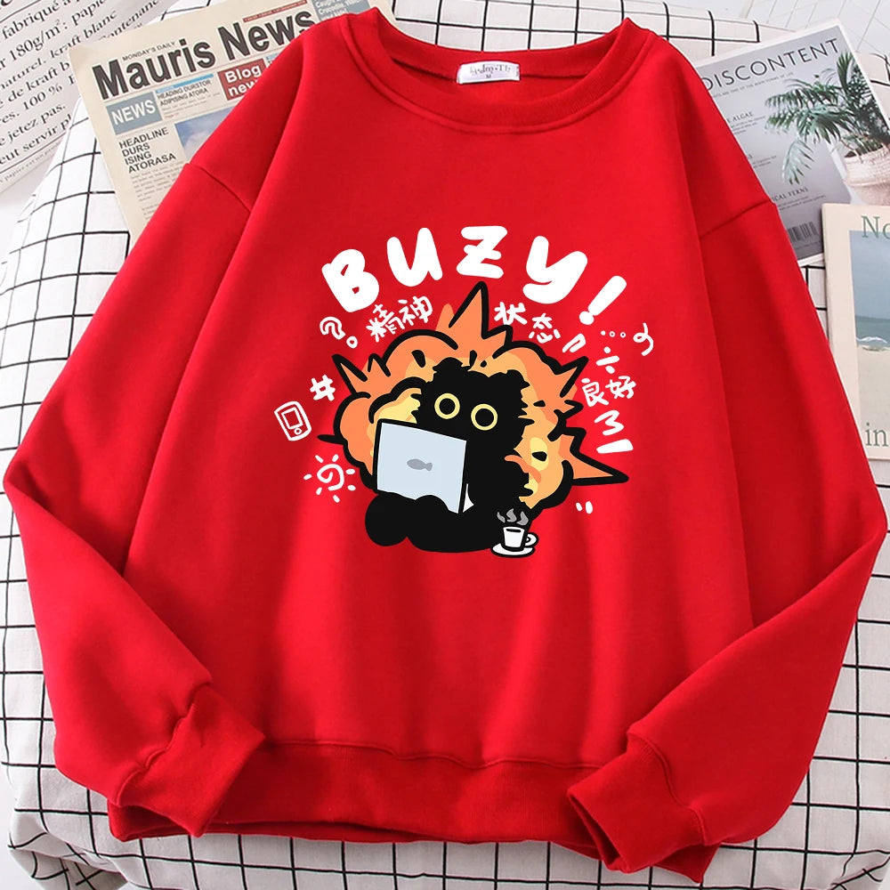 Stable State Fun Buzy Cat Hoodie
