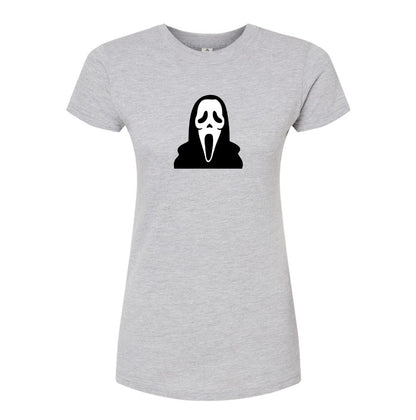 Women's Scream Ghostface Round Neck T-Shirt
