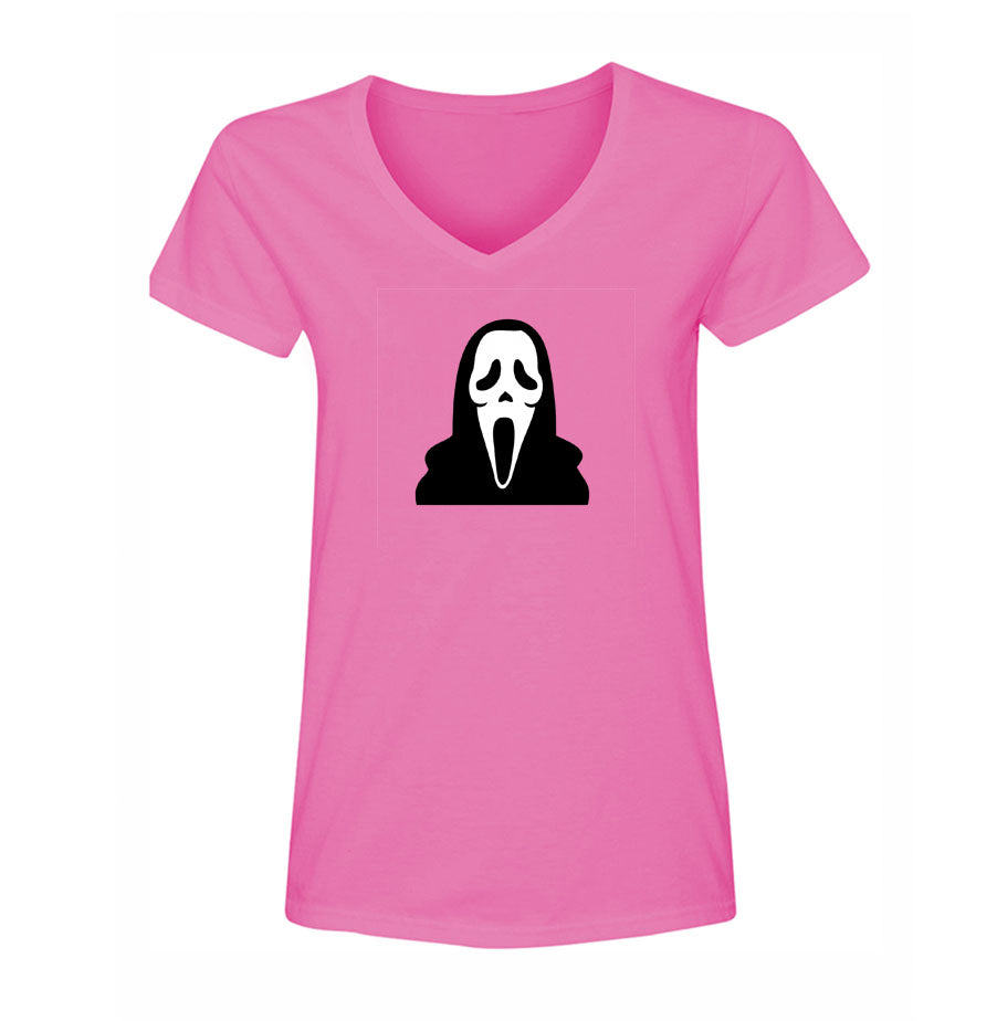 Women's Scream Ghostface V Neck T-Shirt