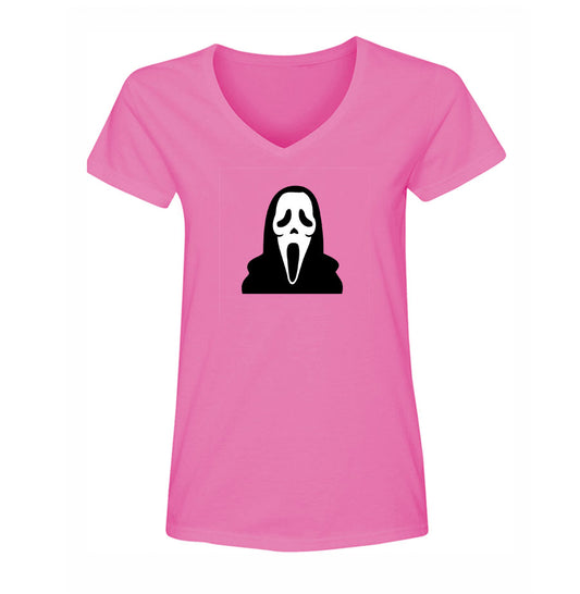Women's Scream Ghostface V Neck T-Shirt
