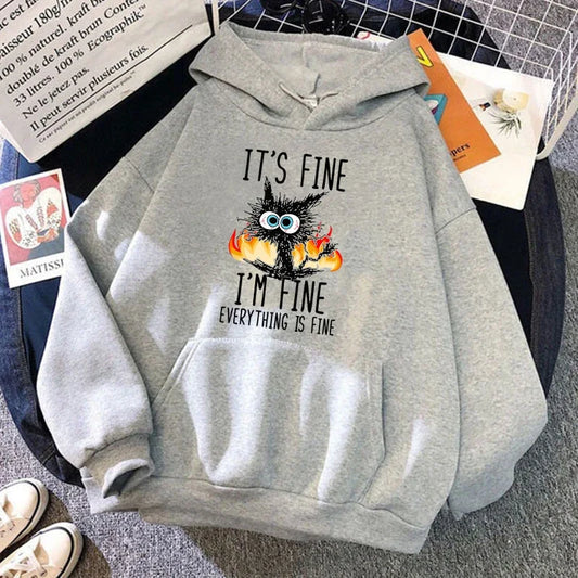 Its Fine I'm Fine Everything Is Fine Hoodie