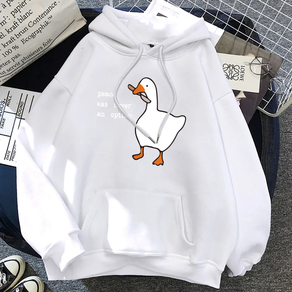 Peace Was Never An Option Goose Hoodie