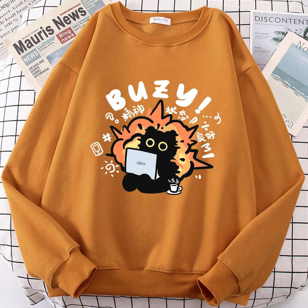 Stable State Fun Buzy Cat Hoodie