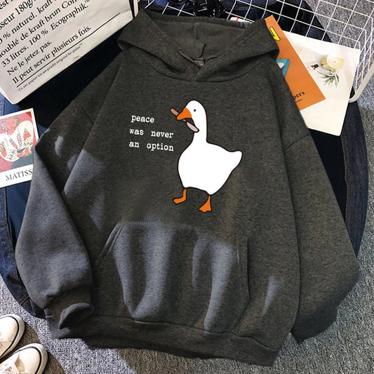 Peace Was Never An Option Goose Hoodie