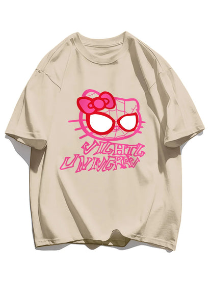 Cat Spider Print T-Shirt