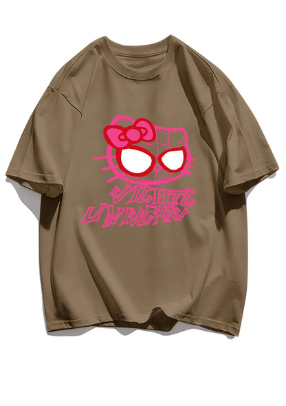 Cat Spider Print T-Shirt