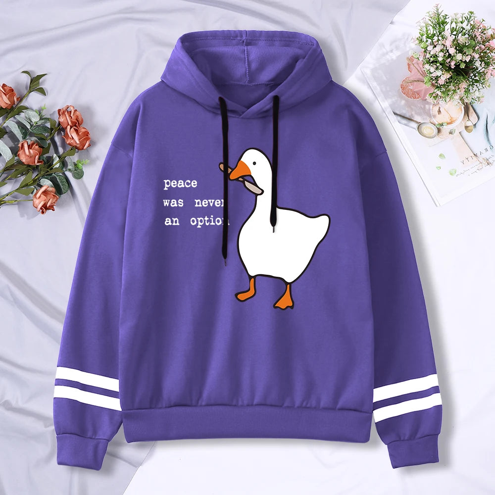 Peace Was Never An Option Goose Hoodie