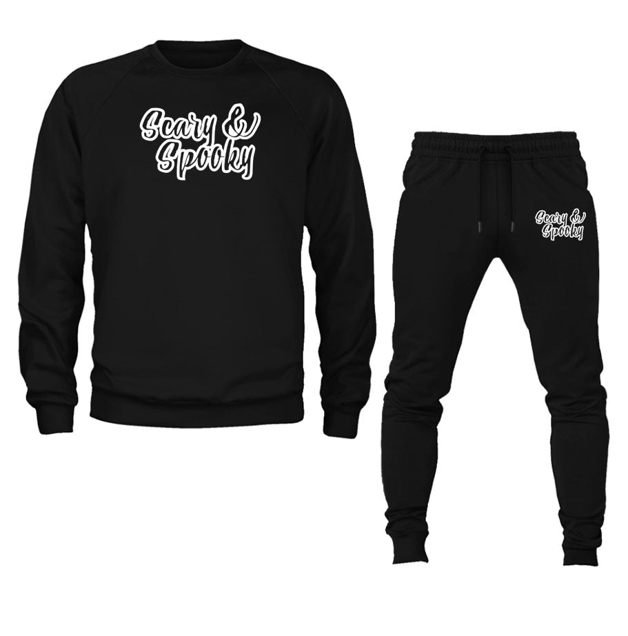 Men's Scary & Spooky Crewneck Sweatshirt Joggers Suit