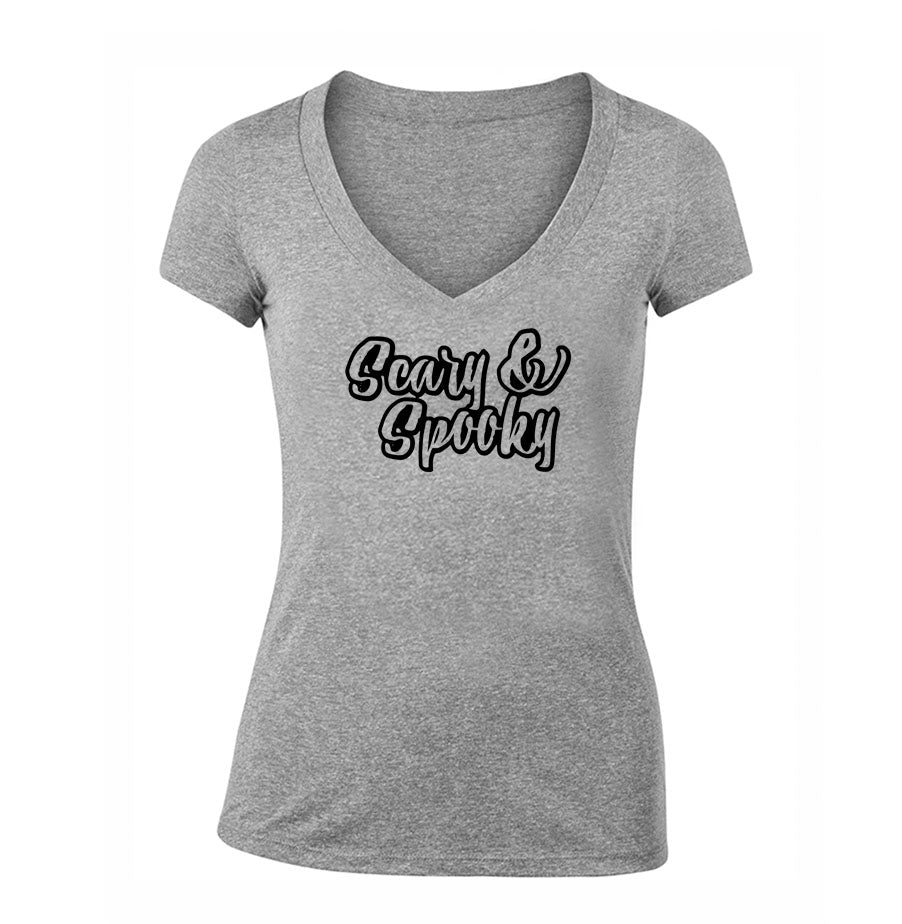 Women's Scary & Spooky V Neck T-Shirt