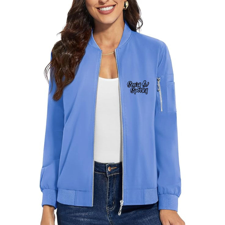 Women's Scary & Spooky Premium Bomber Jacket Outerwear