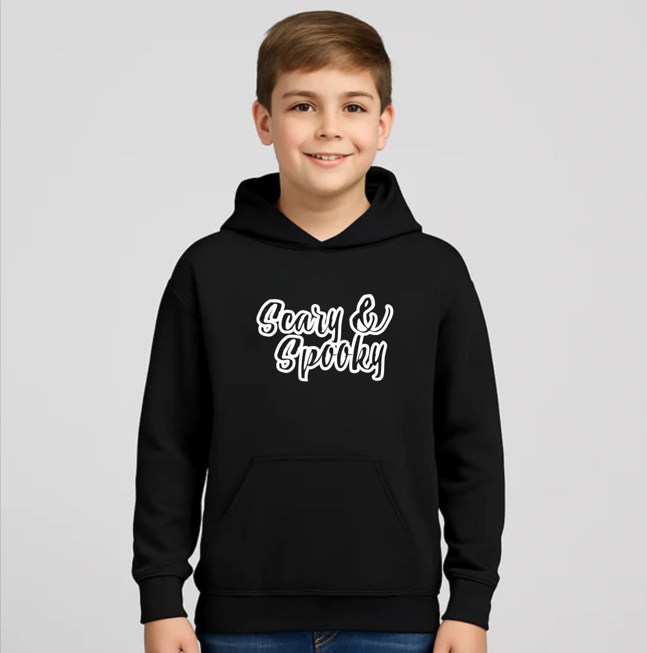 Youth Kids Scary & Spooky Pullover Hoodie