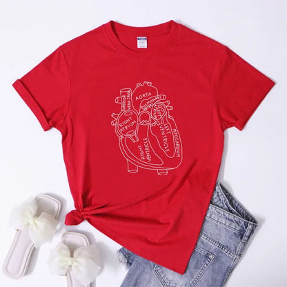 Minimalist Anatomical Heart T-Shirt