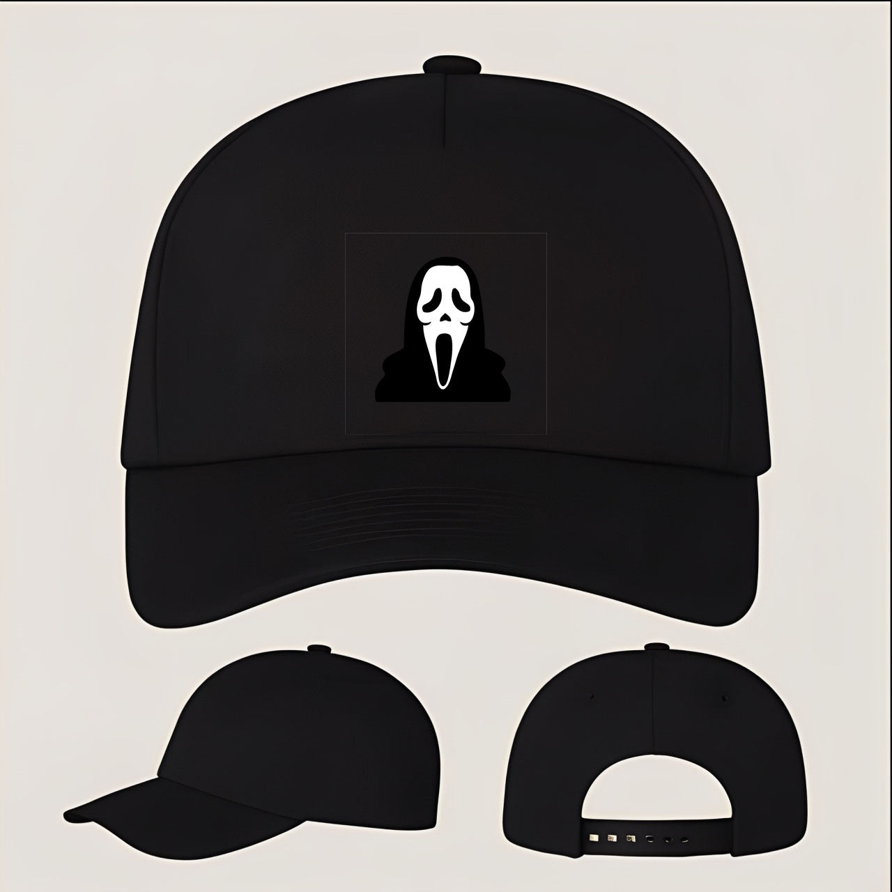 Scream Ghostface Five Panel Twill Snapback Cap