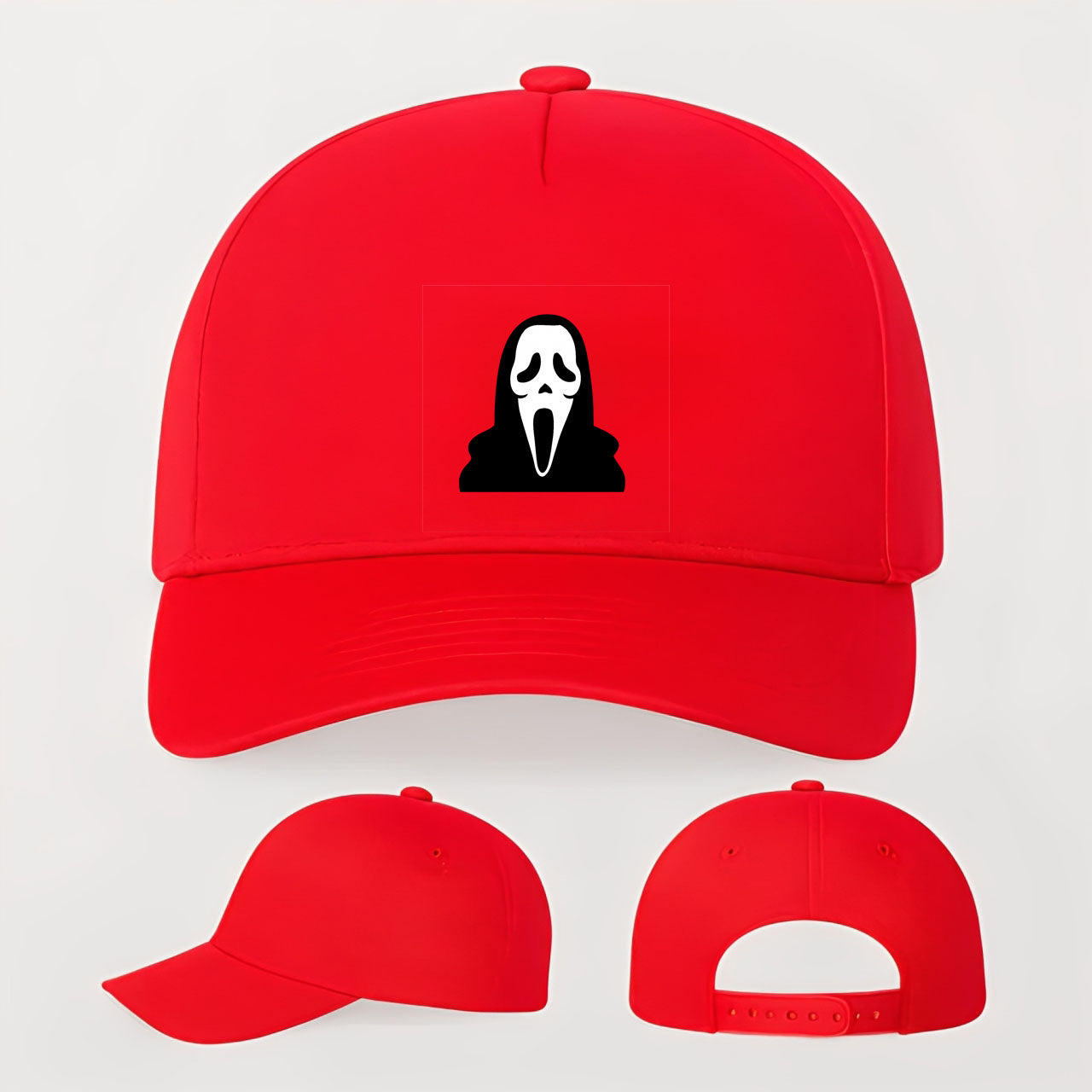 Scream Ghostface Five Panel Twill Snapback Cap