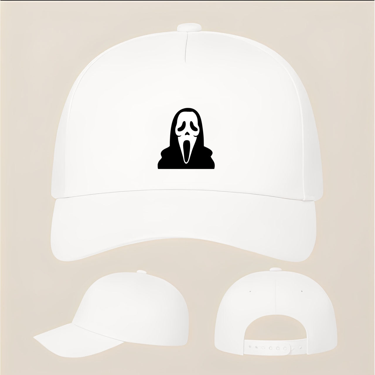 Scream Ghostface Five Panel Twill Snapback Cap