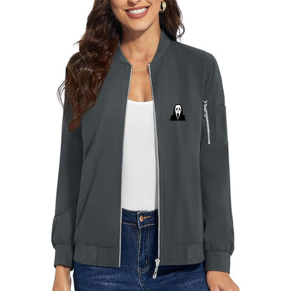 Women's Scream Ghostface Premium Bomber Jacket Outerwear