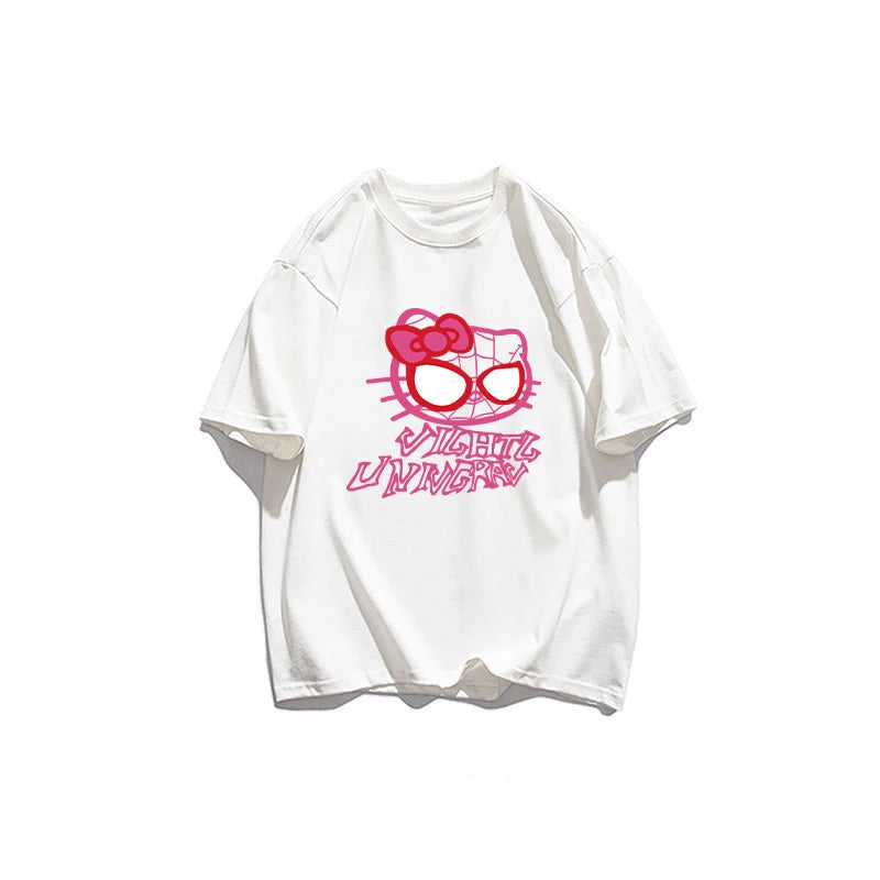 Cat Spider Print T-Shirt