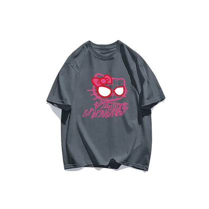 Cat Spider Print T-Shirt