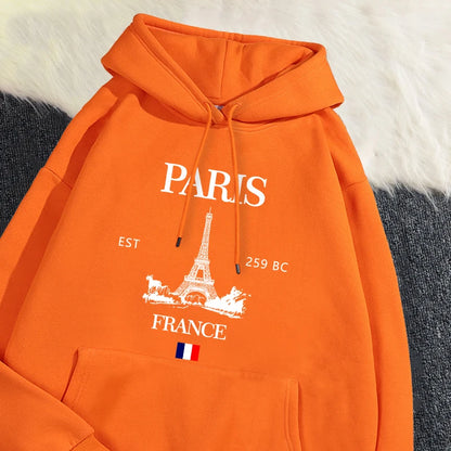 Paris France Eiffel Tower Hoodie