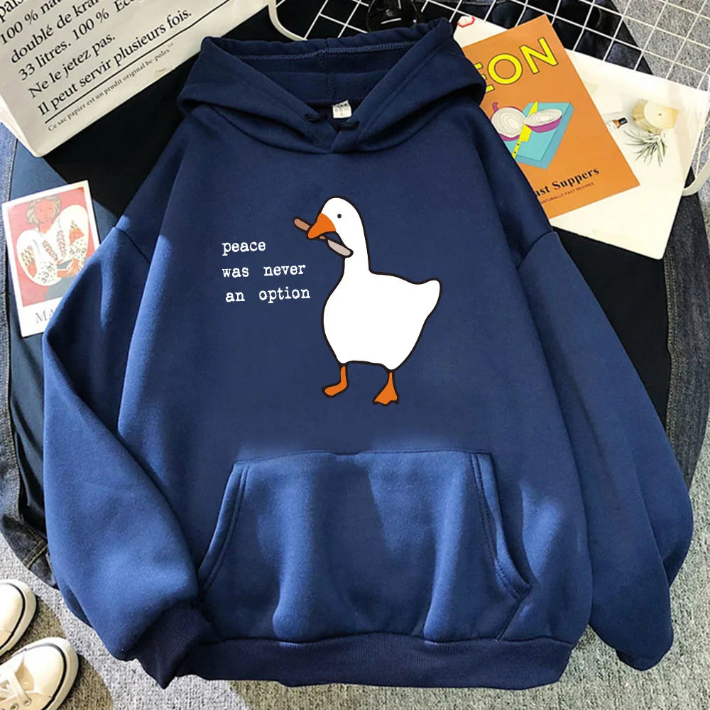 Peace Was Never An Option Goose Hoodie