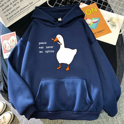 Peace Was Never An Option Goose Hoodie
