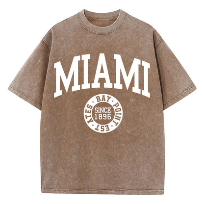 Miami Since 1896 Cotton Washed T-Shirt