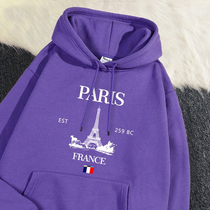 Paris France Eiffel Tower Hoodie