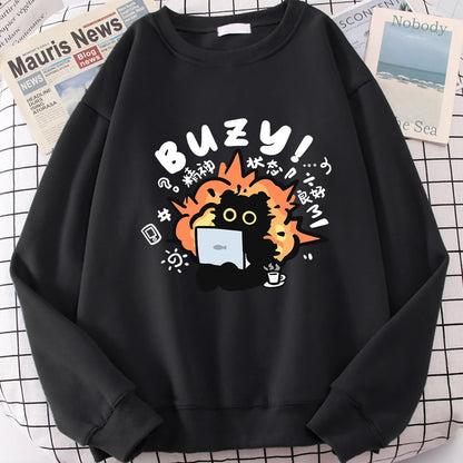 Stable State Fun Buzy Cat Hoodie