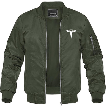 Men's Tesla Lightweight Bomber Jacket Windbreaker Softshell Varsity Jacket Coat
