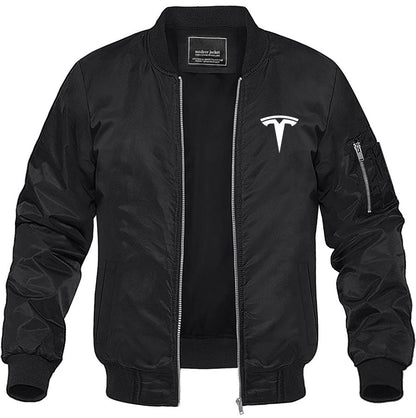 Men's Tesla Lightweight Bomber Jacket Windbreaker Softshell Varsity Jacket Coat
