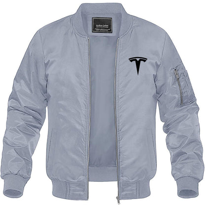 Men's Tesla Lightweight Bomber Jacket Windbreaker Softshell Varsity Jacket Coat