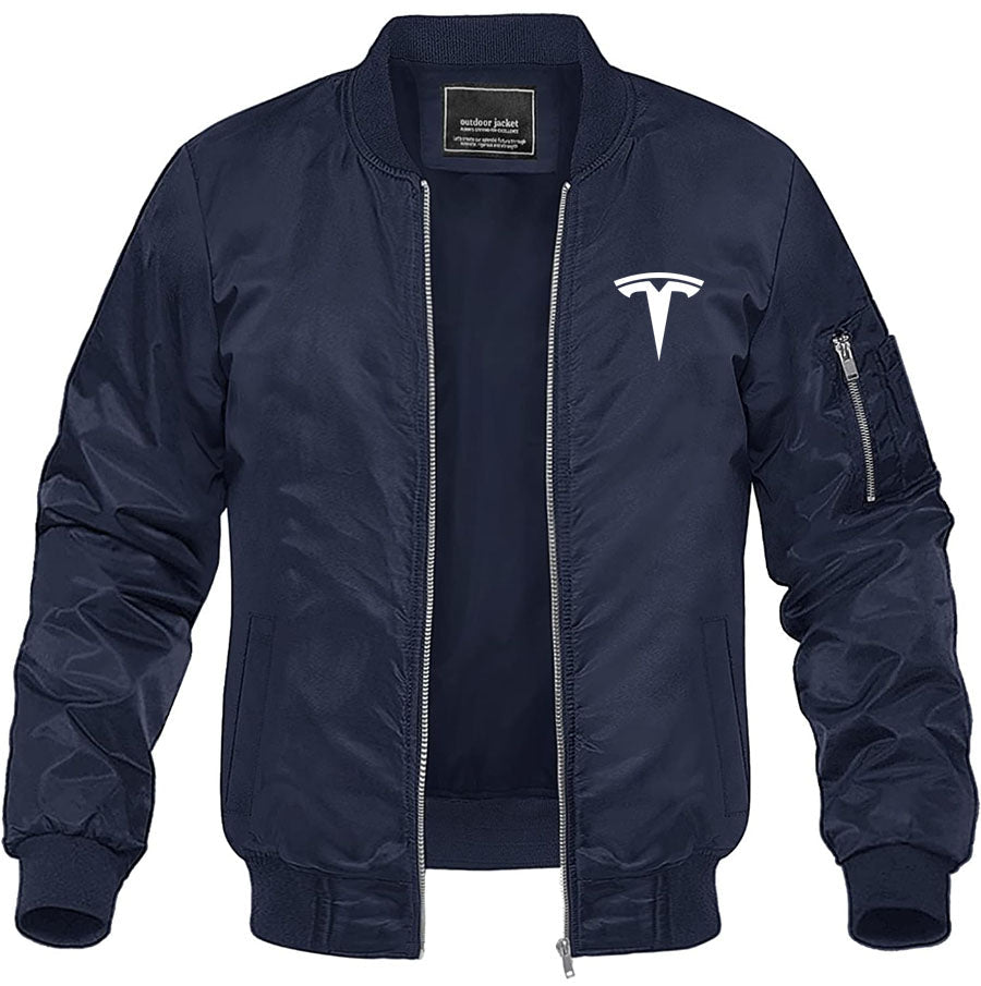 Men's Tesla Lightweight Bomber Jacket Windbreaker Softshell Varsity Jacket Coat