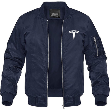 Men's Tesla Lightweight Bomber Jacket Windbreaker Softshell Varsity Jacket Coat